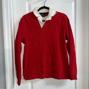 Ralph Lauren Vintage Rugby Long Sleeve with Quilted Elbow Pads